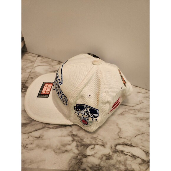 New York Giants XXXV Conference Champions Strap Back Cap Hat White - Picture 3 of 7